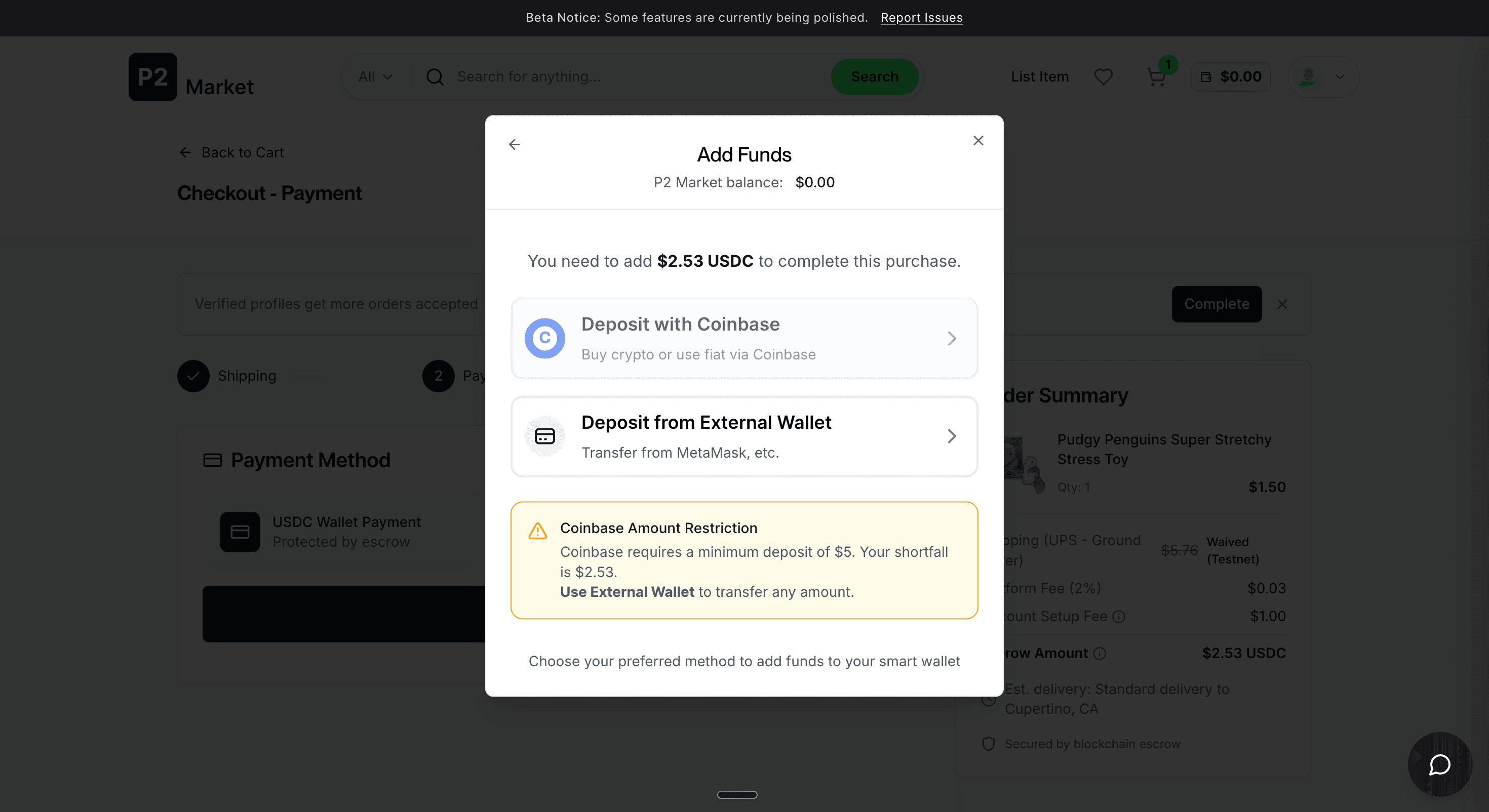 Fund wallet