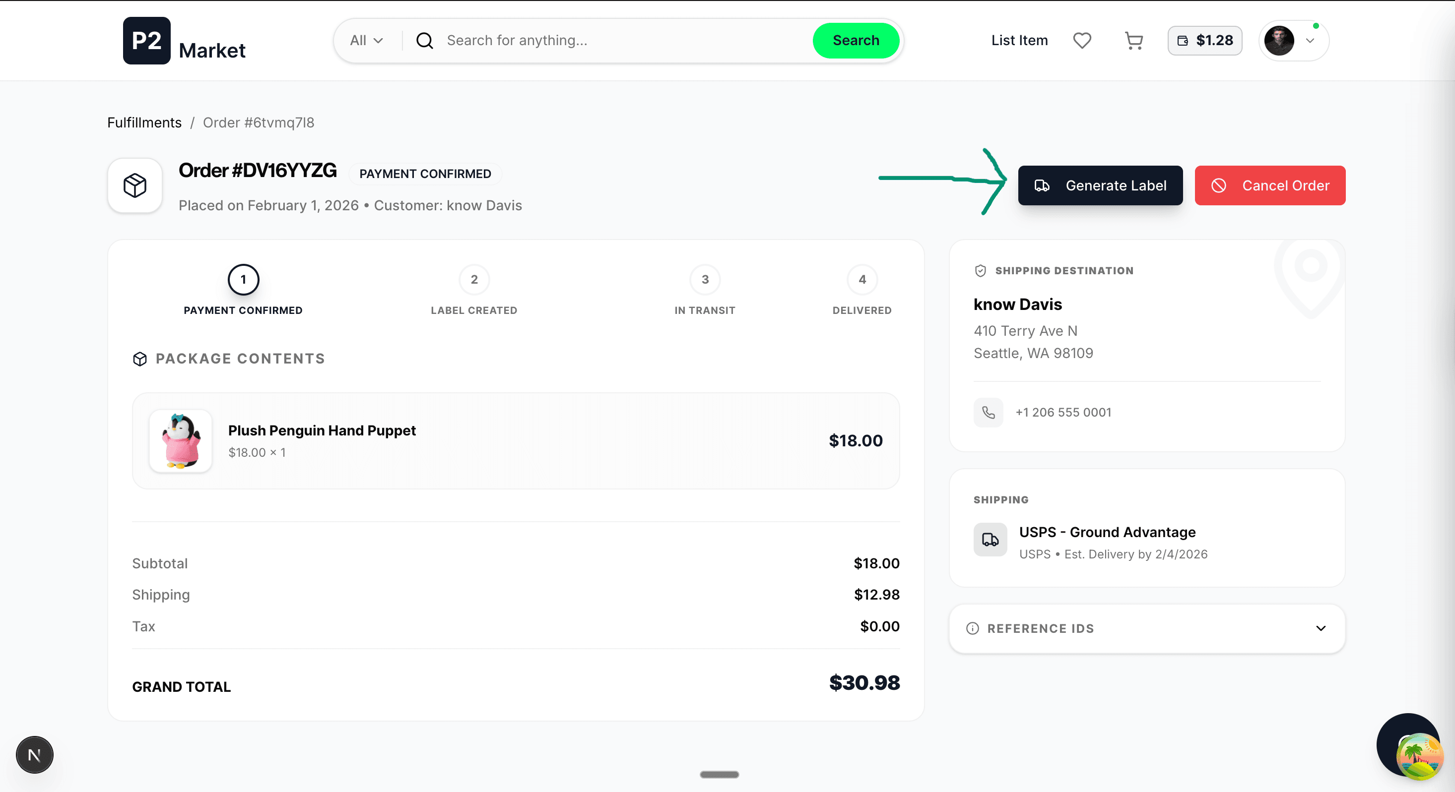 Order details