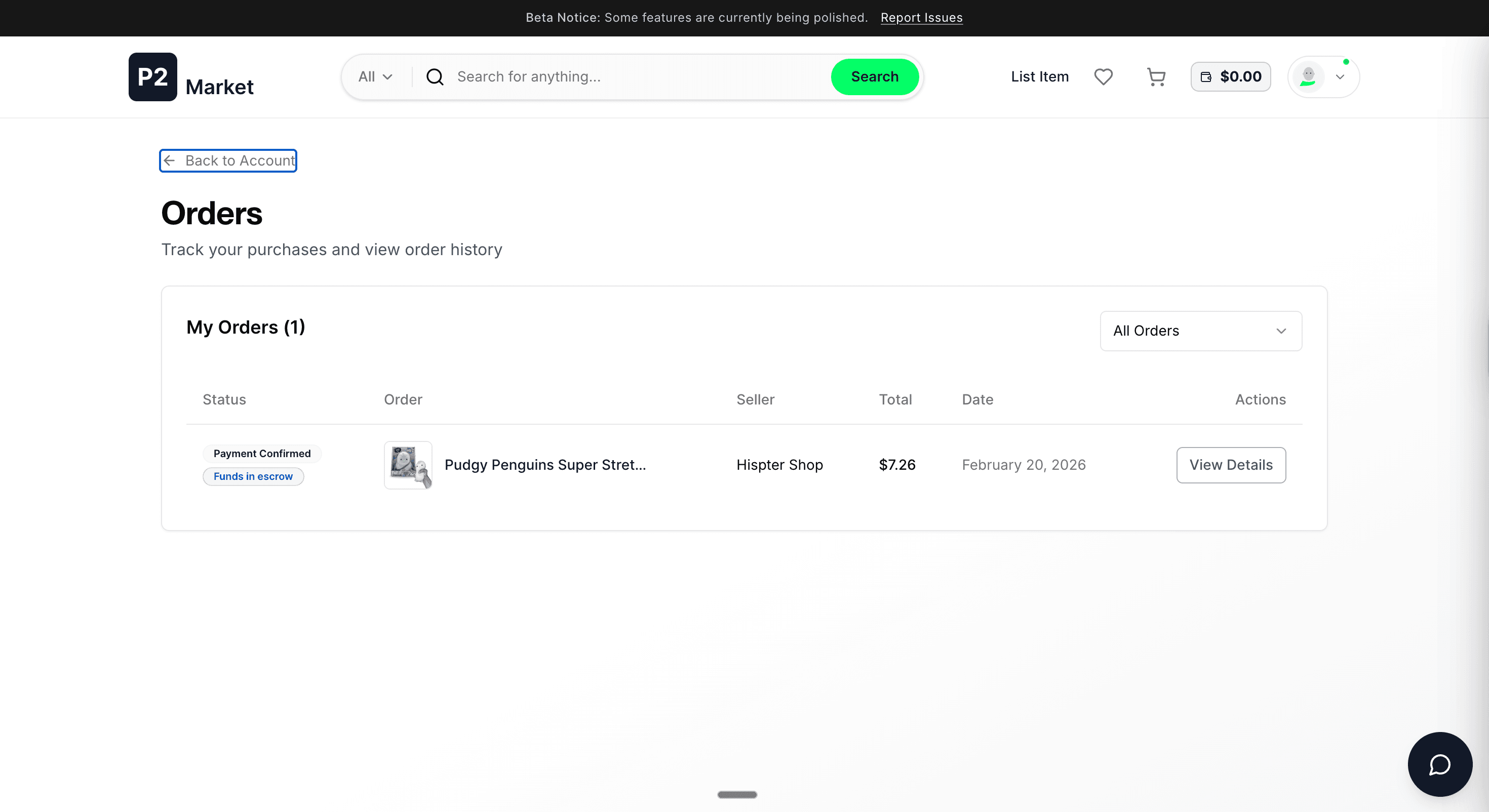 Order details